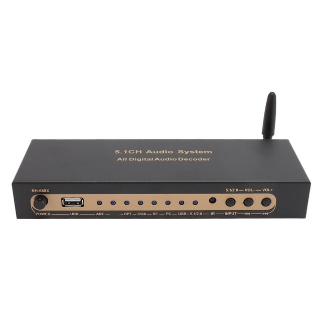 Analog Sound Decoder System, 192Khz/24Bit Digital Sound Decoder for Home Theatre US Plug,EU Plug,UK Plug