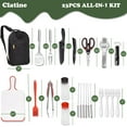 thumbnail image 3 of 23-Piece Camp Cooking Utensil Kit BBQ Grill Tool Set with Organizer Bag, Clatine 23-in-1 Kit Travel Kitchen Grill Accessories Portable Compact Gear Cookware Kit for Camping RV Sailboat Backyard BBQ, 3 of 8