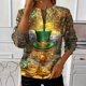thumbnail image 1 of TaTaai Ladies St. Patrick's Day Fashion Print Loose Round Neck Sweatshirt Long Sleeve Casual Top Soft Comfortable for Daily Home Office Streetwear Gift, 1 of 5