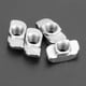thumbnail image 5 of Tuerca T estándar europea de 100 Uds. Tuerca deslizante en T roscada 30T para perfiles de aluminio M6, 5 of 10