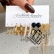 thumbnail image 1 of Pendientes de aro de perlas de 17KM para mujer, aretes de aro circulares de mariposa de Color dorado y Metal geométrico, joyería de moda, aretes de moda Tan Jianjun unisex, 1 of 2