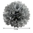 thumbnail image 2 of BalsaCircle 6 Pieces Silver 10" Paper Pom Poms Balls Bridal Event Birthday Party Decorations, 2 of 5