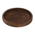 thumbnail image 2 of Round Wooden Storage Tray Solid Wood Decorative Catchall Tray Farmhouse Circular Candle Holder Plate Centerpiece Tray For Coffee Table Bathroom Counter Living Room Decor, 2 of 6