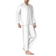 thumbnail image 2 of Balery White Pijama para Hombre de Dos Piezas con Manga Larga, Conjunto de Dormir y Descanso Suave con Bolsillos-Small, 2 of 7