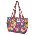 thumbnail image 2 of FORMRS Tote Bag for Women Quilted Large Capacity Travel Work Carry On Shoulder Handbag, Red Whimsical Floral, 2 of 7