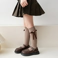 thumbnail image 5 of Esaierr 2 Pack Kids Girls Long Socks Knee High Socks for Toddler Bow Dress Stockings Dress for 3-12Y, 5 of 5
