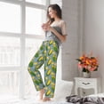 thumbnail image 4 of Uemuo Corn On The Leaves Pattern Women's Wide Leg Palazzo Lounge Pants with Pockets Light Weight Loose Comfy Casual Pajama Pants-XX-Large, 4 of 9
