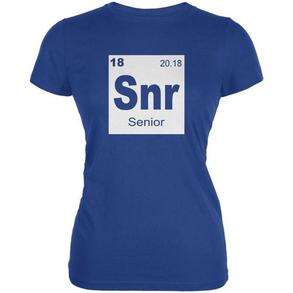 Graduation - Senior Periodic Table 2018 Juniors Soft T Shirt Royal LG
