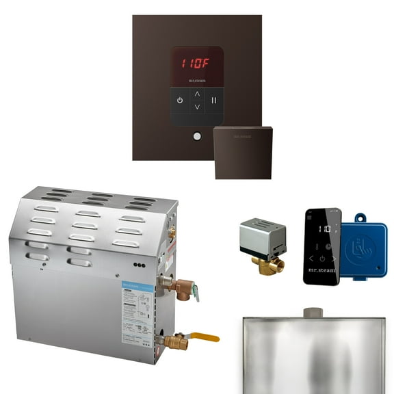 Mr Steam MS 10kW (10000W) Steam Shower Generator Package w/square iTempo Control in OilRubbed Bronze