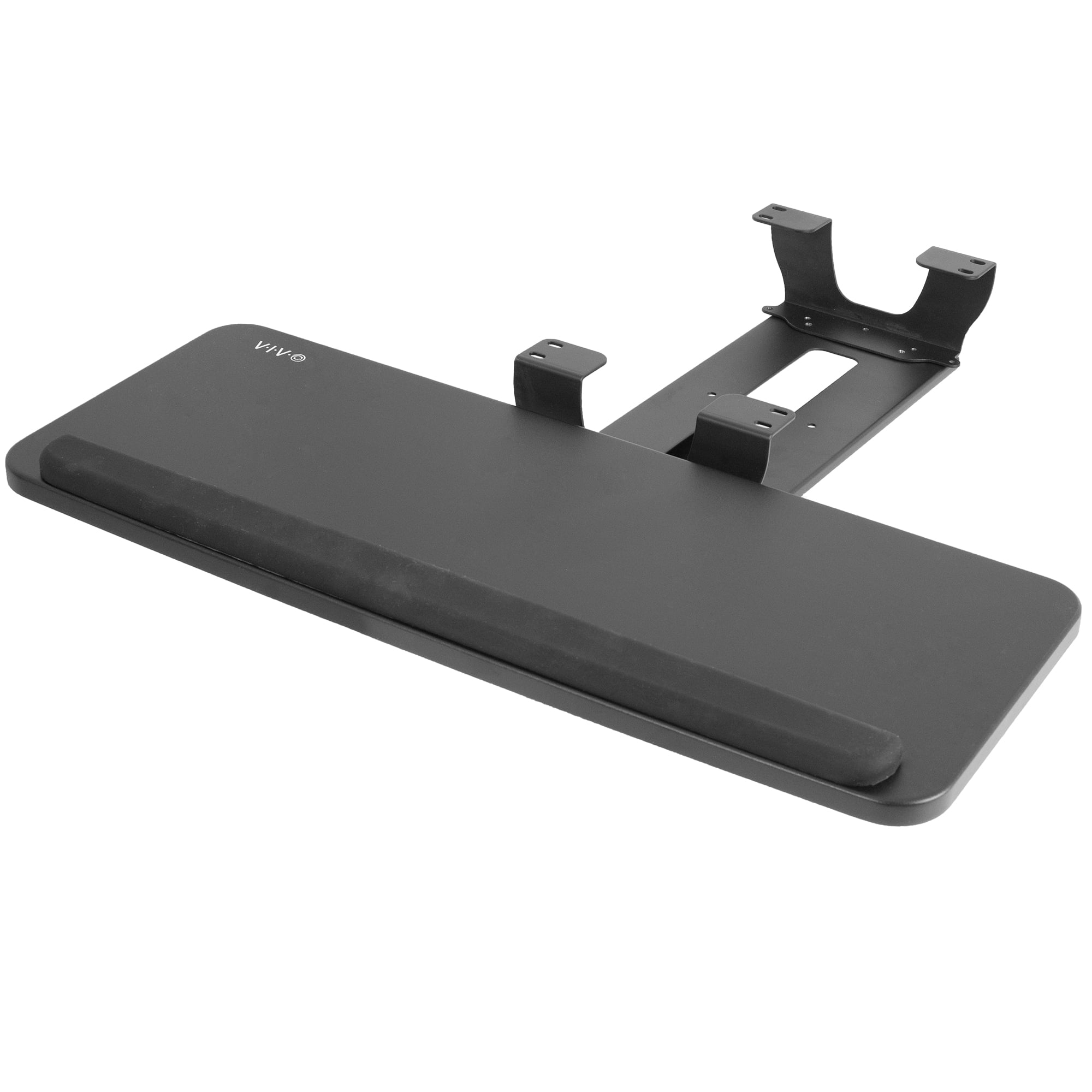 VIVO Adjustable Under Desk Keyboard Mouse Sliding Tray Mount and Dual
