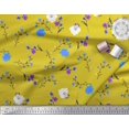 thumbnail image 3 of Soimoi Yellow Viscose Chiffon Fabric Leaves & Floral Artistic Printed Craft Fabric by the Yard 42 Inch Wide, 3 of 3