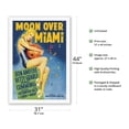 thumbnail image 2 of Moon Over Miami - Starring Betty Grable - Vintage Film Movie Poster by Alberto Vargas c.1941 - Fine Art Rolled Canvas Print 27in x 40in, 2 of 4
