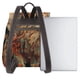 thumbnail image 3 of Easygdp Majestic Cosmic Lion Mochila de Cuero para Mujeres, Bolso de Hombro, Bolsos de Mano de Moda para Trabajo y Viajes, 3 of 4