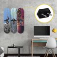 thumbnail image 5 of 4 Pcs Skateboard Wall Mount Skateboard Display Hanger Skateboard Hanger Hook Vertical And Horizontal For Skateboard Deck Display Storage Black Banmo, 5 of 5