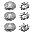 thumbnail image 1 of 3 paquetes de cabezales de repuesto para afeitadora Sh30 compatibles, 1 of 5