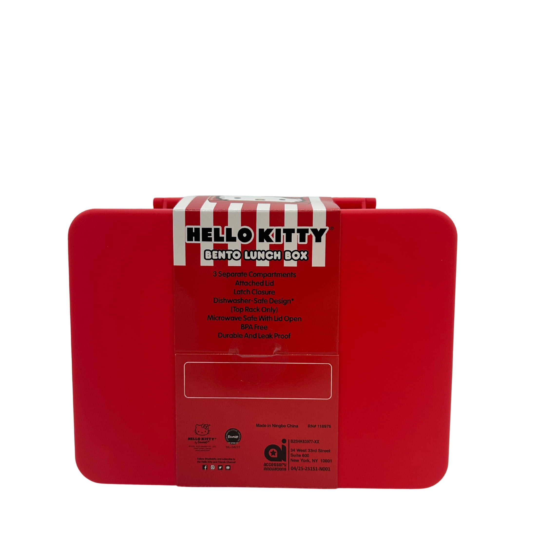 San Rio Hello Kitty Child's Reusable Silicone Bento Lunch Box