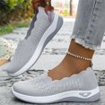thumbnail image 4 of IEMIEMIEM Women's Loafer Shoes Mesh Non Slip Slip On Casual Ballet Flat Nurse Walking Sneakers Knit Round Toe Casual Memory Foam Orthopedic Shoes Gray 5.5 Wide, 4 of 8