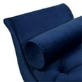 thumbnail image 4 of Alma Tufted Flared Arm Entryway Bench Navy Blue, 4 of 11