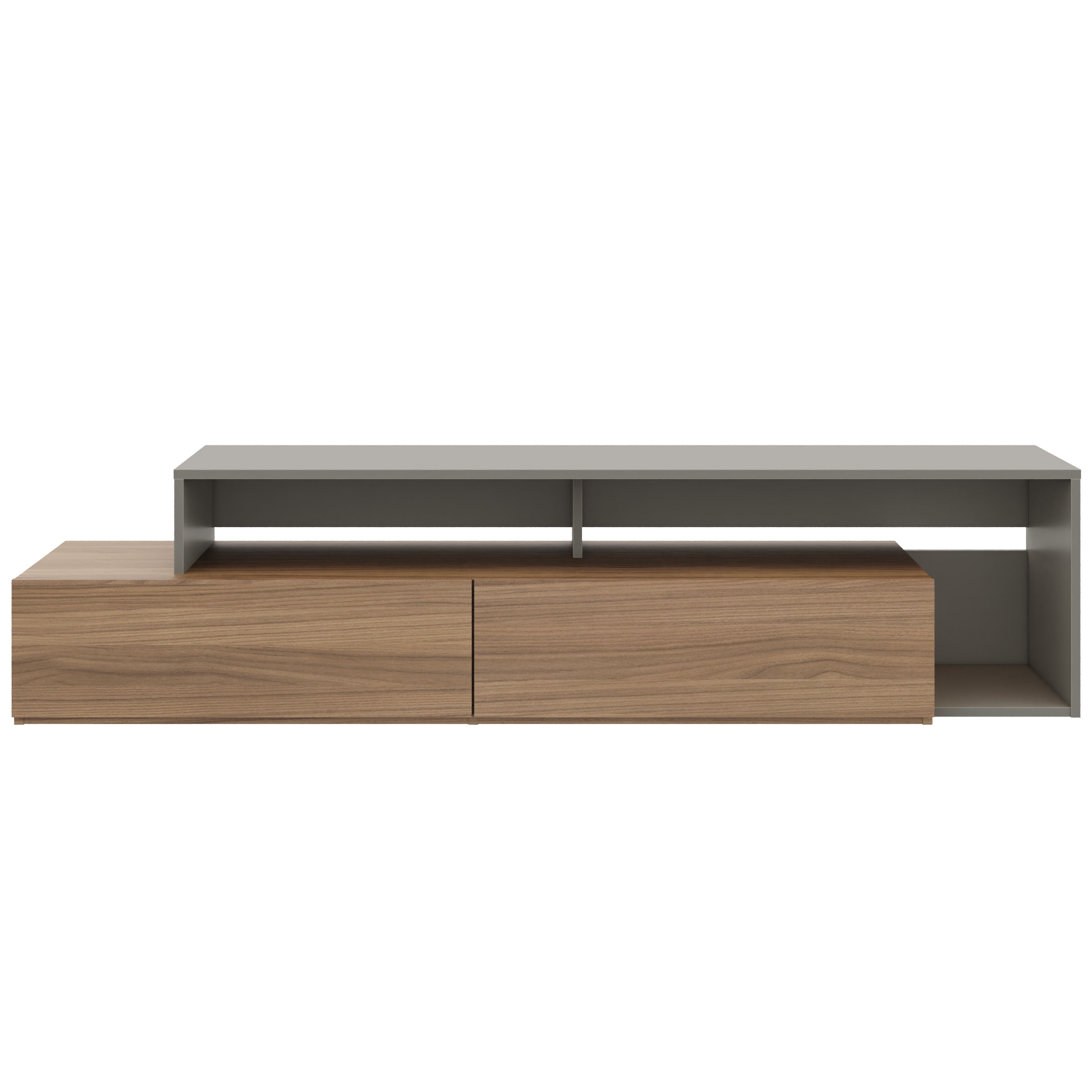 Nexera Tonik TV Stand for TVs up to 65 in., Nutmeg and Greige
