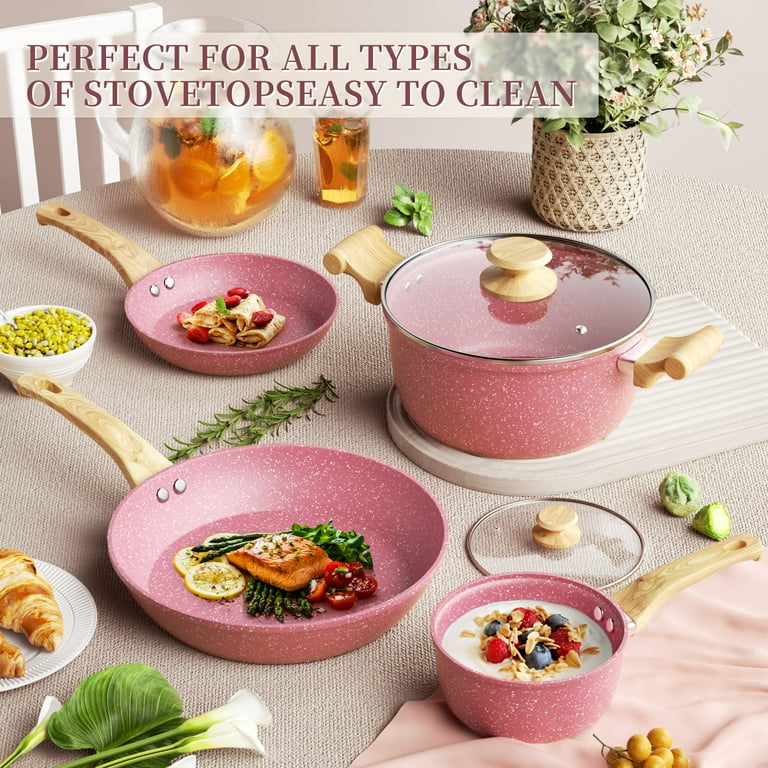 Innerwell Non Stick Granite Induction Cookware Set, 8 Pcs, Stay