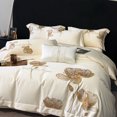 thumbnail image 2 of Juego de cama bordado de lujo de algodón egipcio Flora, 2 of 10