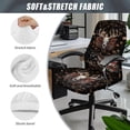 thumbnail image 5 of Renewold Office Computer Chair Cover Anti-slip Protective Boss Rotating Office Chair Cover Desk Chair Protector Cover with Elastic Bottom, Deer Skull American Flag Maple, L, 5 of 7
