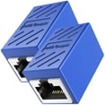 thumbnail image 1 of Extensor Cable Ethernet VentDepot LinkFusionBlue 2 Pzas Acoplador RJ45 Hasta 1000Mbps Interior Azul Plástico y metal, 1 of 1