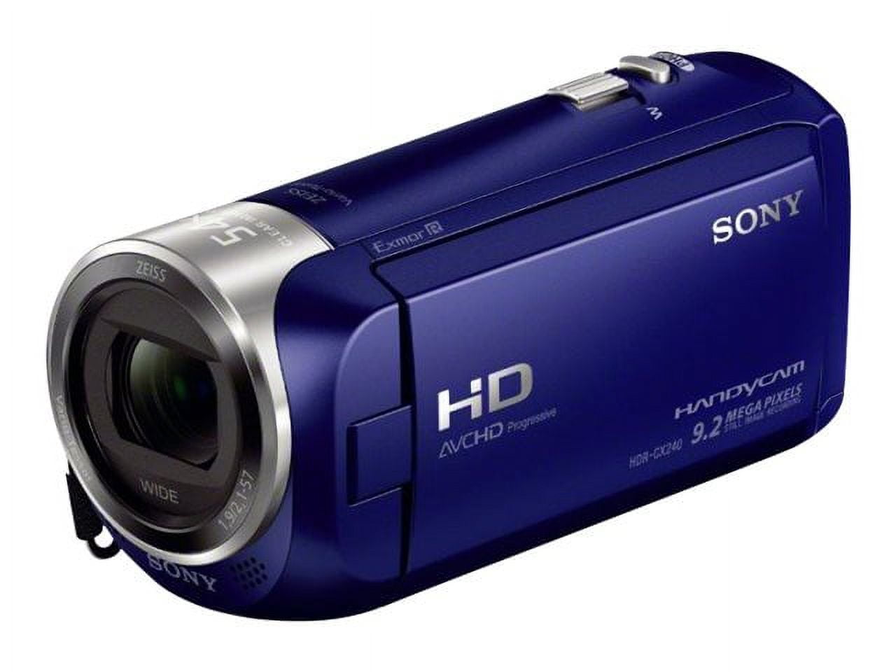 Sony Handycam HDR-CX240 - Camcorder - 1080p - 2.51 MP - 27x optical zoom -  Carl Zeiss - flash card - blue