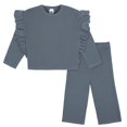 thumbnail image 1 of Gerber Conjunto de suéter y pantalón corto para niñas pequeñas, color verde azulado, 2 años, 1 of 1