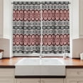 thumbnail image 2 of Ambesonne Nordic Kitchen Curtains, Cultural Christmas Theme, 55"x45", Burgundy Black Grey, 2 of 3