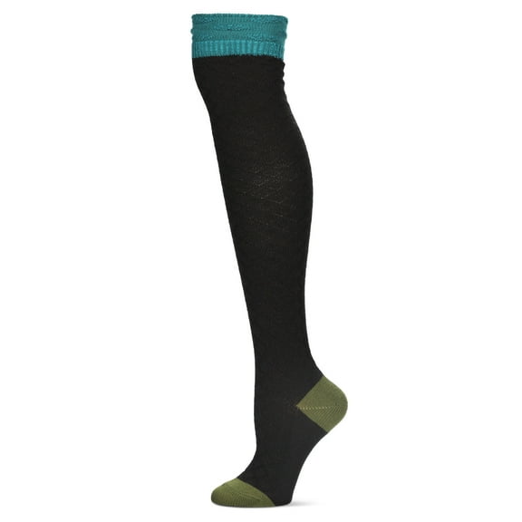 Legmogue Women's Leaf Burst Over The Knee Warm Knit Sock - Womens - Female, One Size, Black