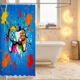 Erosebridal Cartoon Paint Game Controller Shower Curtain 72Wx78L,Splash ...