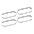 thumbnail image 1 of Uxcell 4pcs Perforated Cake Rings 5.91" Stainless Steel Oval Tartlet Ring, 1 of 6