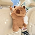 thumbnail image 4 of Capybara Shaped Tissue Dispenser Creative Soft Plush Doll Hanging Tissue Holder Decorative Vehicle Paper Box, 4 of 12