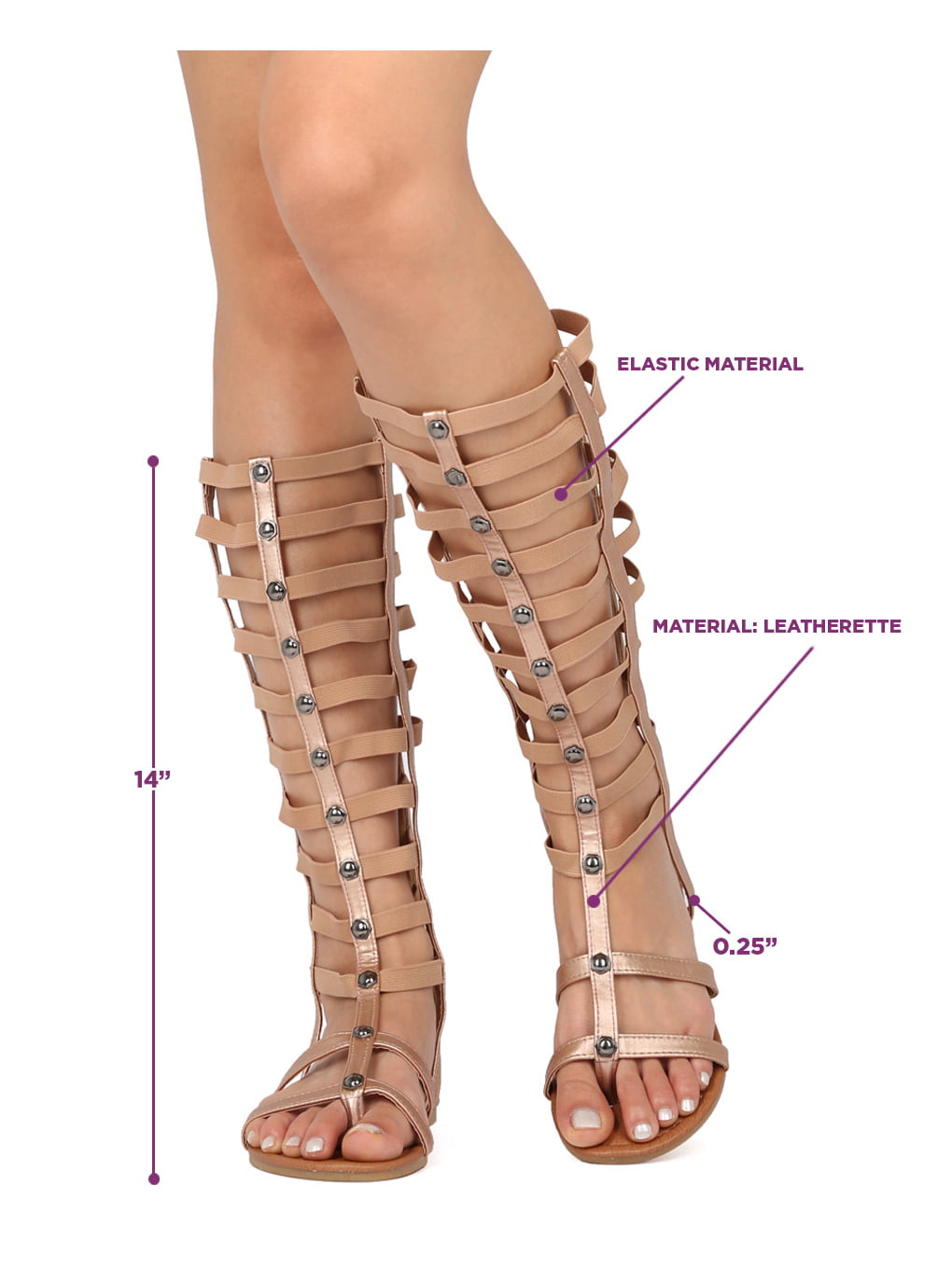 high leg gladiator sandals