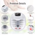 thumbnail image 4 of Costway Foot Spa Bath Tub w/Heat & Bubbles & Electric Massage Rollers White, 4 of 10