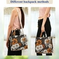 thumbnail image 4 of FORMRS Womens Corduroy Tote Bag Crossbody Shoulder Handbag with Pocket, Black Plaid Floral, 4 of 7