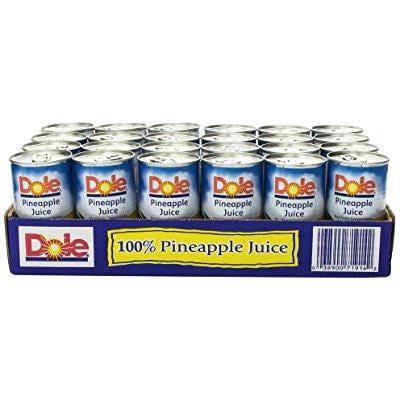 (24 Cans) Dole 100% Pineapple Juice, 6 fl oz