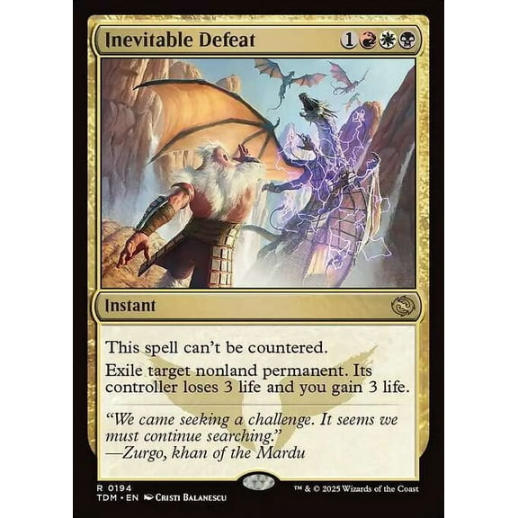 MtG Tarkir: Dragonstorm Rare Inevitable Defeat #194