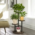 thumbnail image 4 of WEGFTDUOP 3-Tier Wooden Plant Stand 12.6" Multi-Layer Flower Display Rack Space-Saving Indoor Outdoor Planter Holder for Living Room Garden Office Balcony Corner Decorative Wood 32x32x53.5 cm, 4 of 6