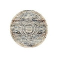 thumbnail image 3 of Unique Loom Budapest Collection Area Rug - Liszt (3' 7" Round Gray/Blue), 3 of 7