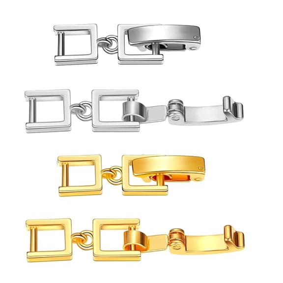 Pack of 4 Solid Copper Jewelry Extension Clasps Silver Gold Compact 20x6mm