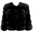 thumbnail image 3 of HTNBO Womens Faux Fur Coat Jacket Long Sleeve Shaggy Jacket Hooded Warm Winter Coat Fuzzy Crop Tops Zipper Outwear, 3 of 4