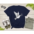thumbnail image 5 of Flying White Dove Pigeon Bird with Olive Branch Peace Symbol T-Shirt Dove Lover Gift T Shirt for Men Women Kids Boys Girls Graphic Tshirt, 5 of 8