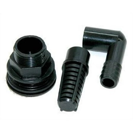 1/2-Inch Bulkhead Fitting Kit, Heavy wall bulkhead is molded of highest impact resistant PVC eliminating possibility of finding hidden cracks when filling aquarium By Lifegard
