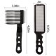 thumbnail image 5 of 2 peines que se desvanecen, peine profesional para cortar el cabello, peine superior plano resistente al calor, peine superior plano con posicionamiento curvo, negro, 5 of 5