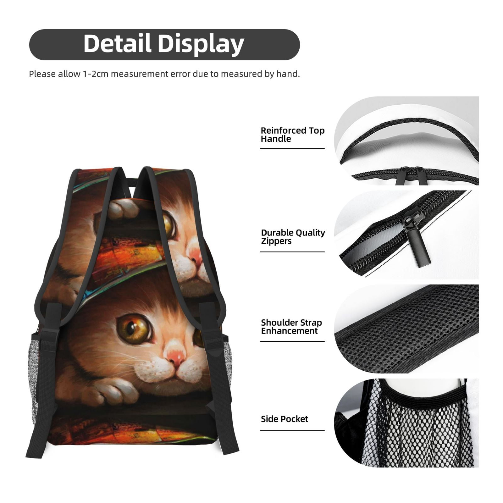 Xecao Animal Cat Travel Backpack: A spacious, stylish computer backpack ideal for men and women, perfect for college, school, or daily travels