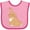 Pink and Red, variant on Inktastic Easter Cute Floppy Ear Brown Bunny Boys or Girls Baby Bib