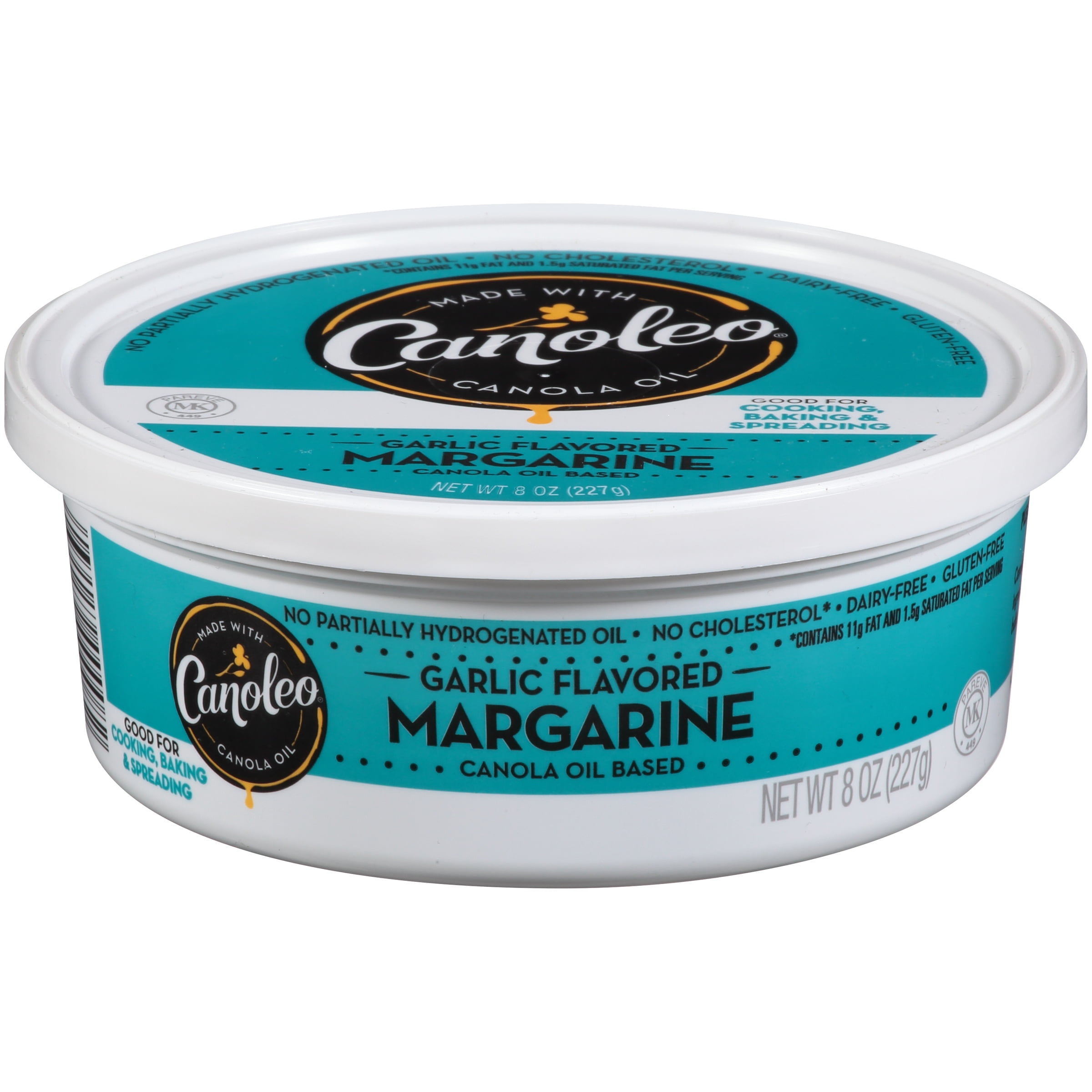 Canoleo Garlic Flavored Canola Oil Based Margarine 8 Oz.