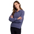 thumbnail image 3 of RBX Active Women's Regular Length Slouchy Fit Ribbed 1/4 Zip Pullover Hoodie Top, 3 of 5